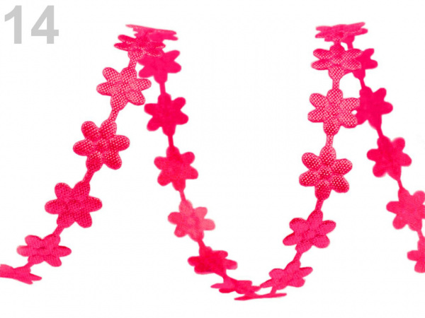 Saténový prýmek šíře 7 mm květ