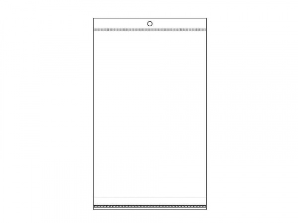 PP sáček s lepicí klopou a závěsem 13x22cm