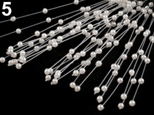 Svatební vývazek délka 18 cm a 21 cm perličky