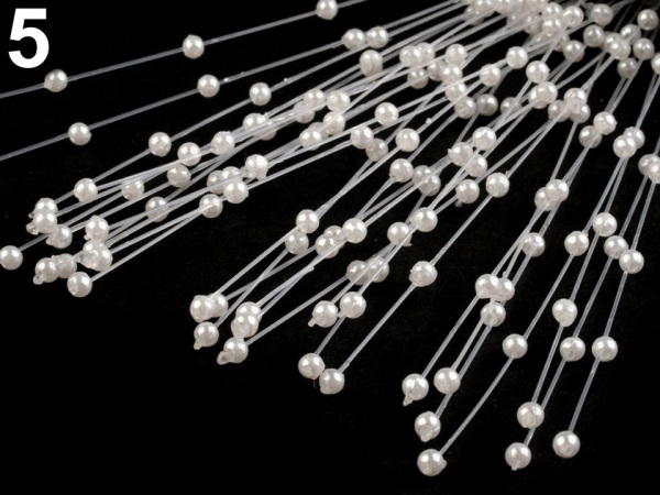 Svatební vývazek délka 18 cm a 21 cm perličky