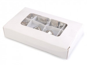 Skleněný přívěsek srdce broušené se šlupnou 28x28 mm