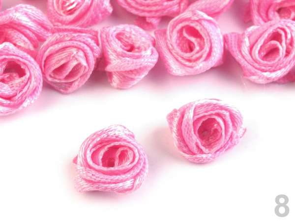 Saténová růže Ø12-15 mm