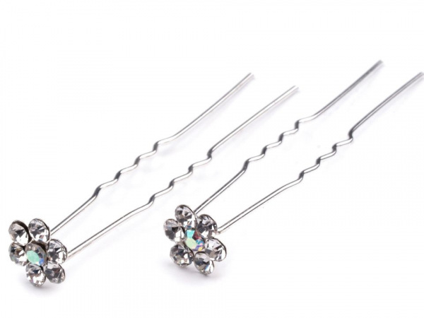 Štrasová vlásenka květ Ø6 mm