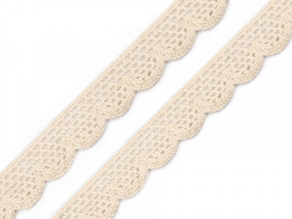 Bavlněná krajka paličkovaná šíře 15 mm