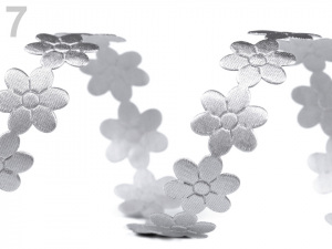 Saténový prýmek šíře 20 mm květ