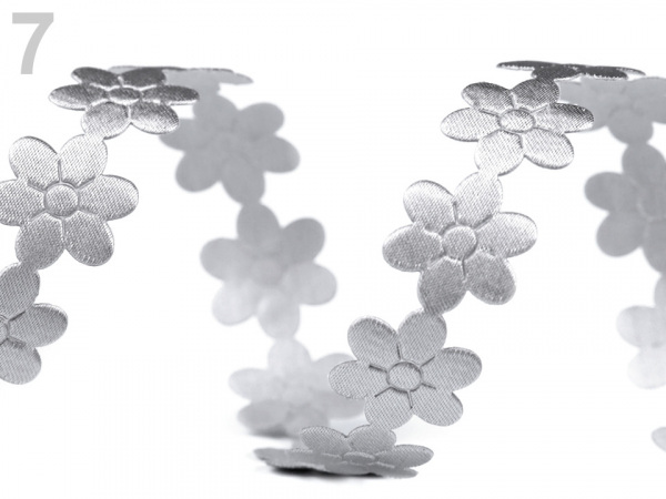 Saténový prýmek šíře 20 mm květ