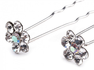 Štrasová vlásenka květ Ø6 mm