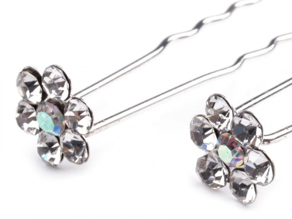 Štrasová vlásenka květ Ø6 mm