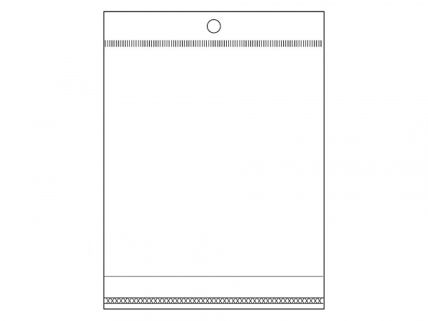 PP sáček s lepicí klopou a závěsem 10x13,5 cm