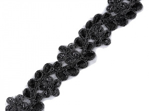 Prýmek na monofilu s flitry šíře 35 mm