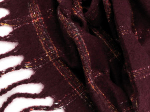 Šála zimní s dredy a flitry 50x200 cm