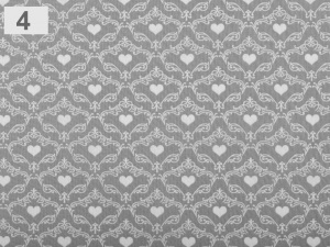 Bavlněná látka srdce