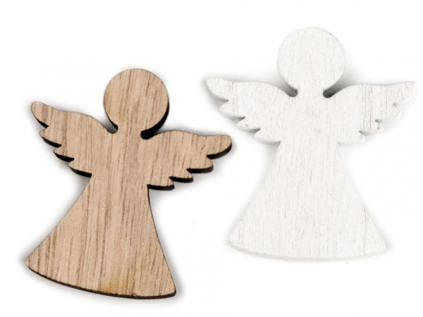 Dřevěná dekorace anděl, hvězda, stromeček, srdce, zvoneček