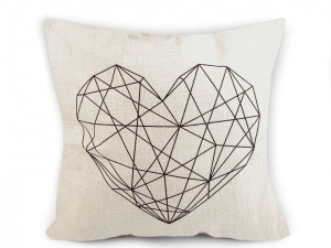 Povlak na polštář jelen, srdce 43x43 cm