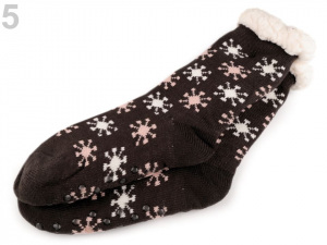 Ponožky zimní s protiskluzem, vlněné