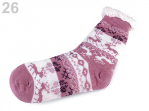 Ponožky zimní s protiskluzem, vlněné