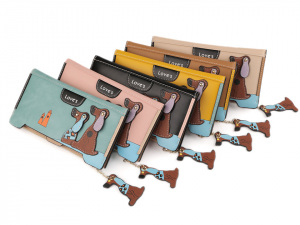 Dámská peněženka / dokladovka psi 10x20 cm