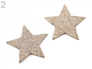 Hvězdy, vločky s glitry velké