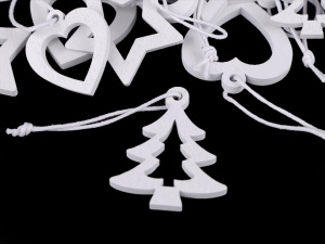 Dřevěná dekorace anděl, hvězda, stromeček, srdce, zvoneček