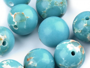 Tyrkysový oceánový jaspis syntetický minerál Ø8 mm