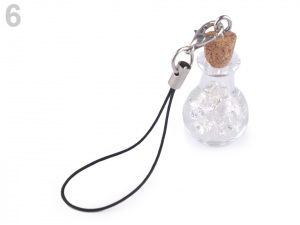 Přívěsek lahvička s krystaly