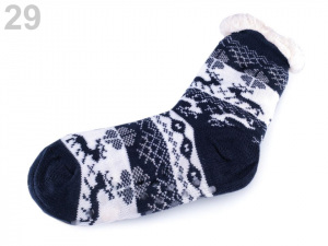 Ponožky zimní s protiskluzem, vlněné