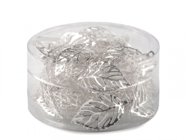 Dekorace kovový list 3D