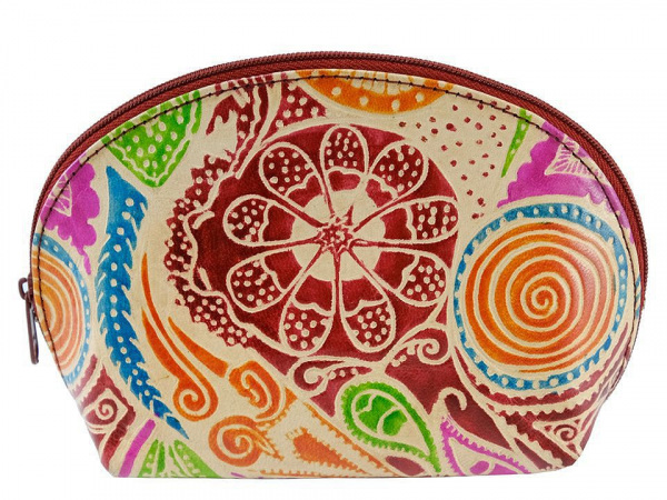 Pouzdro / kosmetická taška kožená 12x18 cm