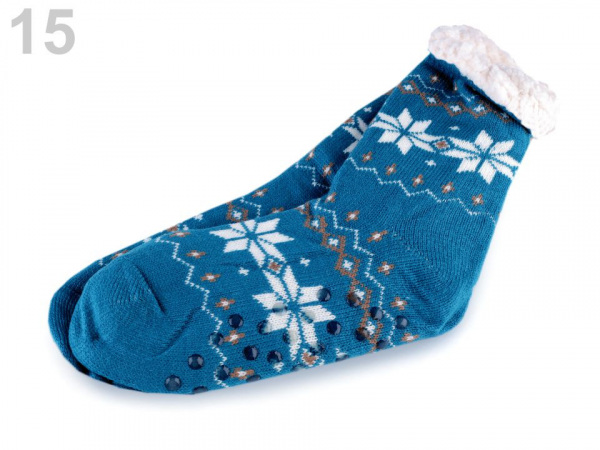 Ponožky zimní s protiskluzem, vlněné