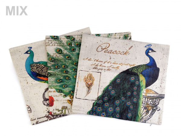 Povlak na polštář páv 43x43 cm