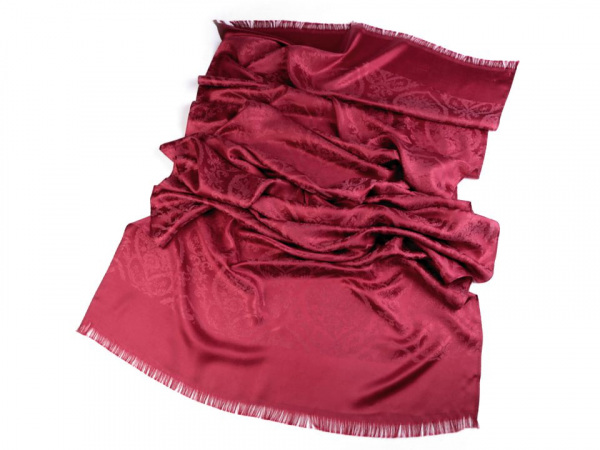 Šála s ornamenty a lurexem 70x180 cm