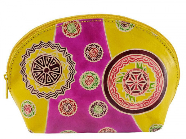 Pouzdro / kosmetická taška kožená 12x18 cm