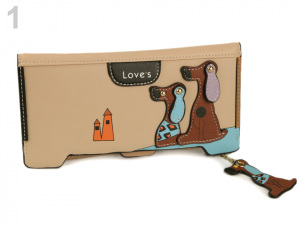 Dámská peněženka / dokladovka psi 10x20 cm