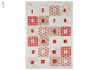 Textilní adventní kalendář patchwork