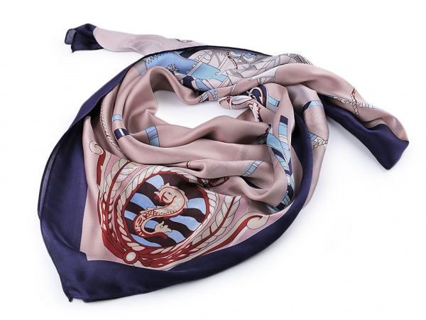Saténový šátek / šála námořnická 90x170 cm