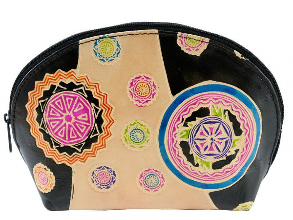 Pouzdro / kosmetická taška kožená 12x18 cm