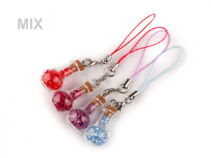 Přívěsek lahvička s krystaly