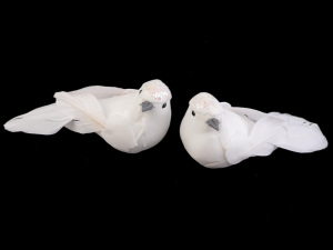 Dekorace ptáček / holubice s glitry