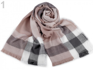 Šála / pléd káro 65x190 cm