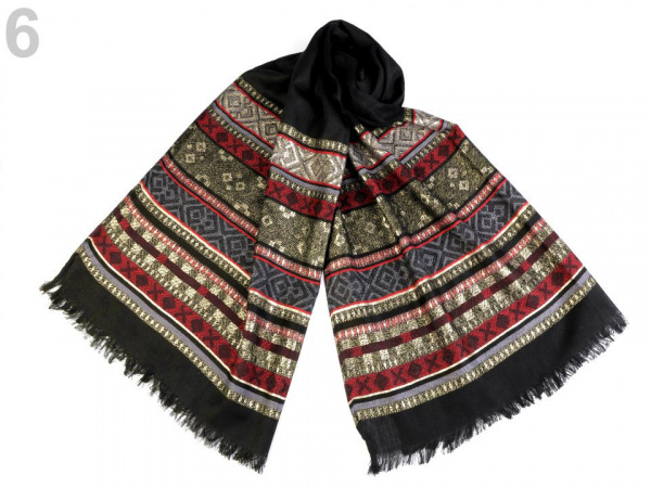 Šála s lurexem 65x175 cm