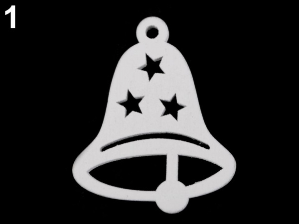 Dřevěné dekorace vánoční vločka, hvězda, stromeček, zvoneček, koník, sob k zavěšení / k nalepení