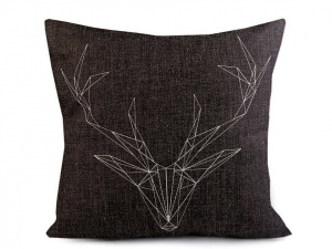 Povlak na polštář jelen, srdce 43x43 cm