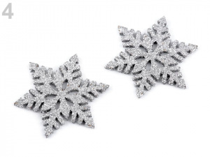 Hvězdy, vločky s glitry velké