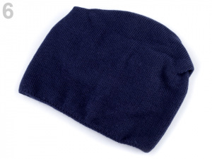 Pletená svěšená čepice