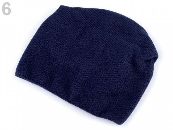 Pletená svěšená čepice