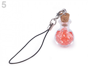 Přívěsek lahvička s krystaly