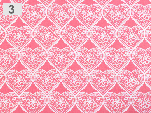 Bavlněná látka srdce