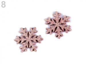 Hvězdy, vločky s glitry malé