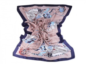 Saténový šátek / šála námořnická 90x170 cm