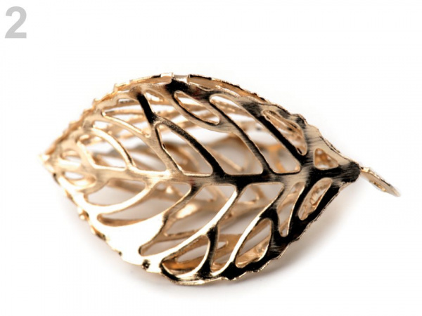 Dekorace kovový list 3D